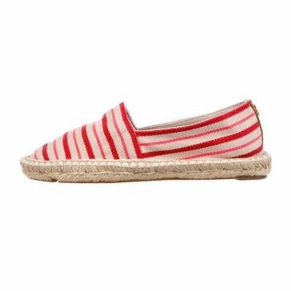 𝅺tory Burch Pink and red Striped Espadrilles